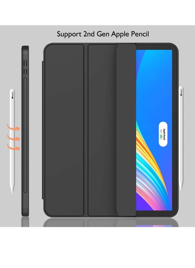 New iPad Pro 12.9 Case 2022(6th Gen)/2021(5th Gen) with Pencil Holder [Support iPad 2nd Pencil Charging/Pair],Trifold Stand Smart Case with Soft TPU Back,Auto Wake/Sleep - Image 3