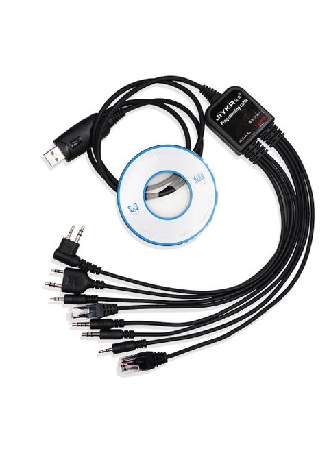 Multi-functional USB Walkie Talkie Programming Cable with CD Baofeng UV5R UV82 for Tyt Kenwood Motorola Yaesu Hyt Radio