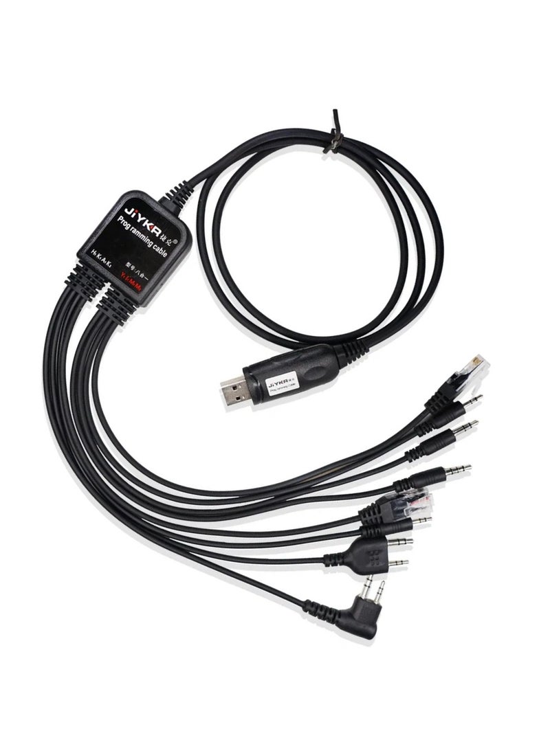 Generic - Multi-functional USB Walkie Talkie Programming Cable with CD Baofeng UV5R UV82 for Tyt Kenwood Motorola Yaesu Hyt Radio - Image 1