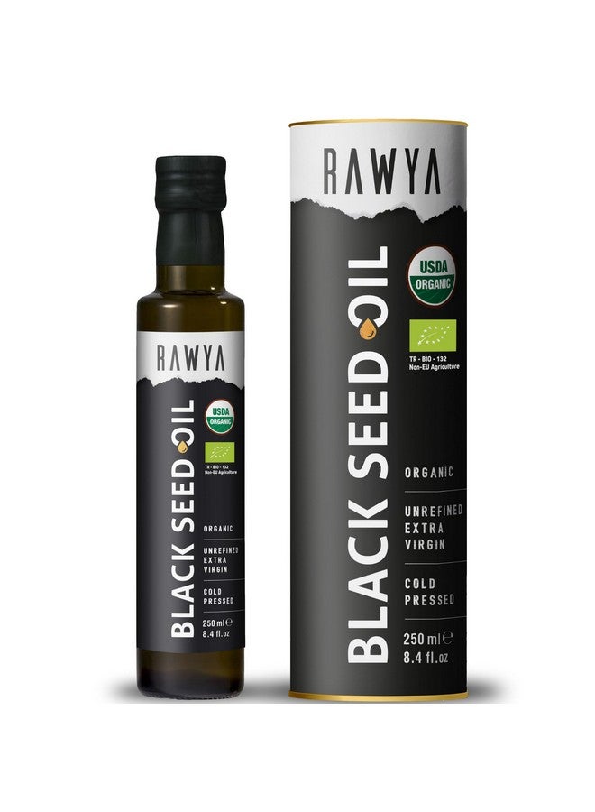 RAWYA Black Seed Oil - Cold Pressed - Turkish Black Cumin Seed - Premium Nigella Sativa with Thymoquinone - Kalonji - Non-GMO, Gluten-Free - Nutritional Supplements - Extra Strong Taste - 8.4 Fl Oz - Image 1