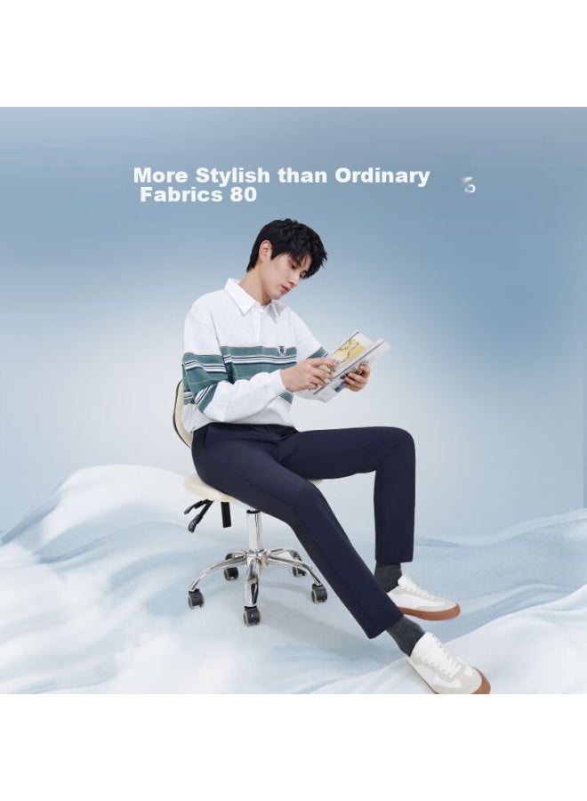 JD.com Jd Jingzao Men's Casual Pants, Fleece-lined Thickened Brushed Men's Sports Casual Trousers For Autumn And Winter, Black, Size 36 - Image 5