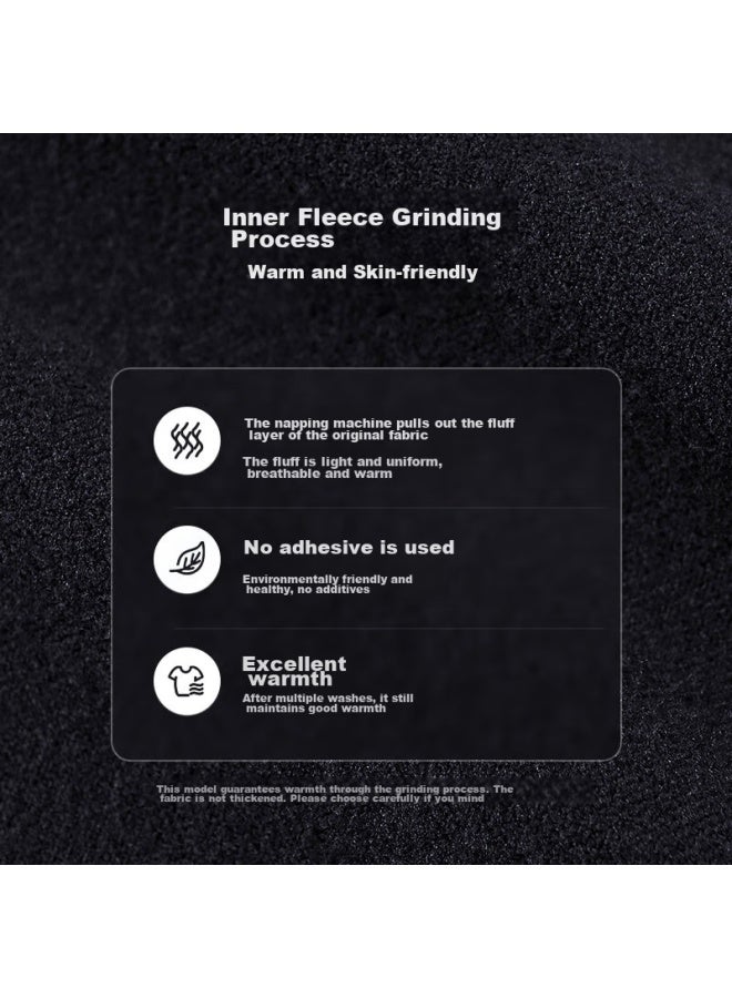 JD.com Jd Jingzao Men's Casual Pants, Fleece-lined Thickened Brushed Men's Sports Casual Trousers For Autumn And Winter, Black, Size 36 - Image 4