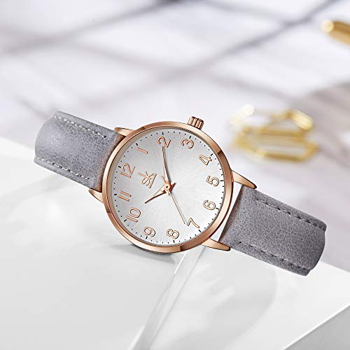 SHENGKE Women Watches Leather Band Luxury Quartz Watches Ladies Wristwatch Relogio Feminino - Image 4