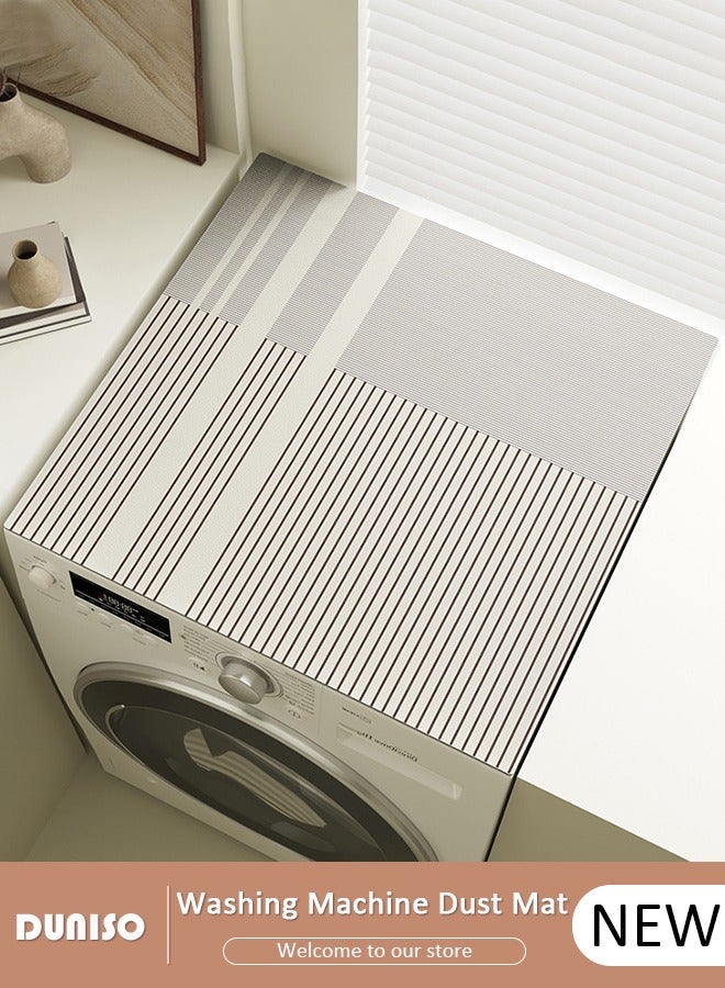 DUNISO Washing Machine Dust Mat,Dryer Protector Top Mat,Washer Top Protector,Anti-Slip Fridge Dust Cover,Non Slip Dustproof Fast Drying,For Most Washers,Refrigerator,Home Kitchen Laundry Room,60*60cm - Image 1
