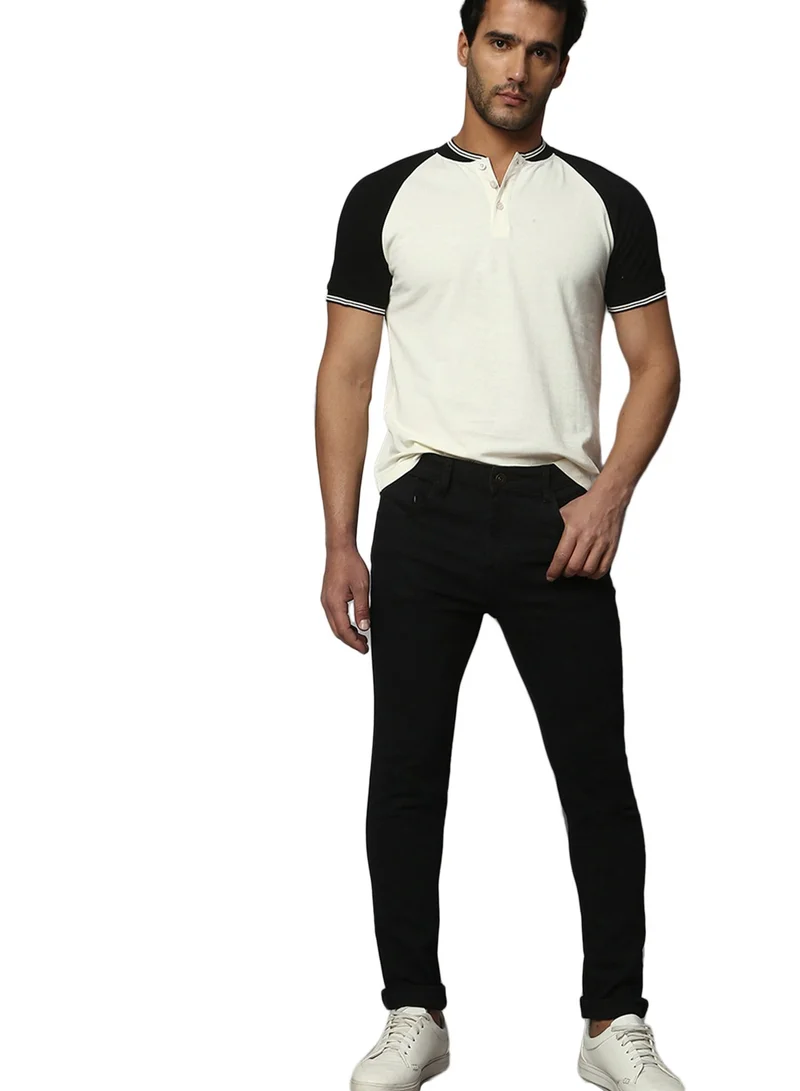 Dennis Lingo Slim Fit Black Men's Jeans with Button & Zip Closure