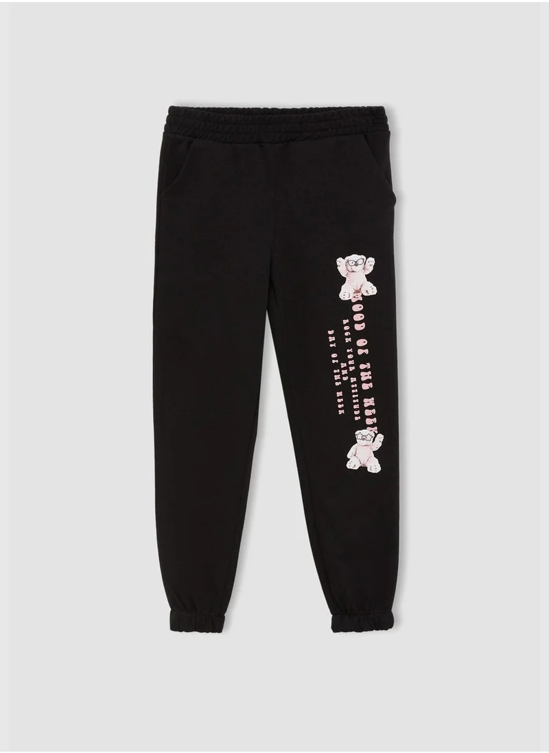 DeFacto Standard Fit Bear Print Joggers