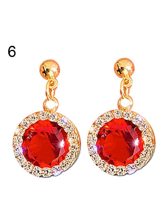 NIBEMINENT Rhinestone Studded Dangle Earrings