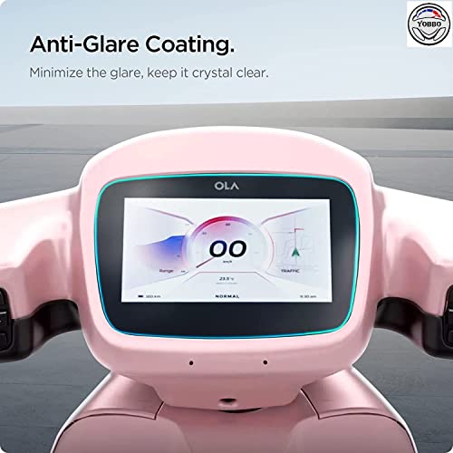 Yobbo EV Scooter Speedometer Display Screen Guard Anti Scratch Protector Ultra Clear Dashboard Instrument Cluster Nano Touchscreen Guards Full Coverage Glass Compatible With Screen Guard for Ola S1, Ola S1 Pro, Ola S1 Air Electric Bike (Transparent) - Image 4