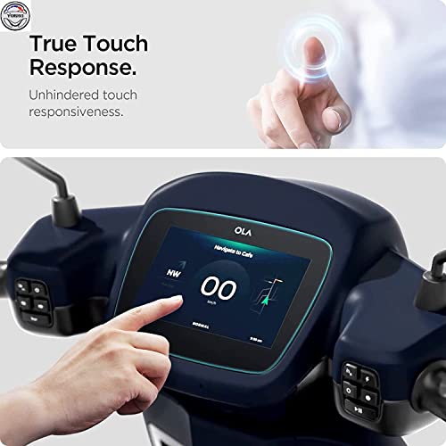 Yobbo EV Scooter Speedometer Display Screen Guard Anti Scratch Protector Ultra Clear Dashboard Instrument Cluster Nano Touchscreen Guards Full Coverage Glass Compatible With Screen Guard for Ola S1, Ola S1 Pro, Ola S1 Air Electric Bike (Transparent) - Image 2