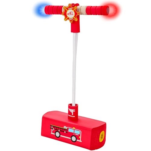 Flybar My First Foam Pogo Jumper for Kids Fun and Safe Pogo Stick for Toddlers, Durable Foam and Bungee Jumper for Ages 3 and up, Supports up to 250lbs (Red Fire) - Image 1