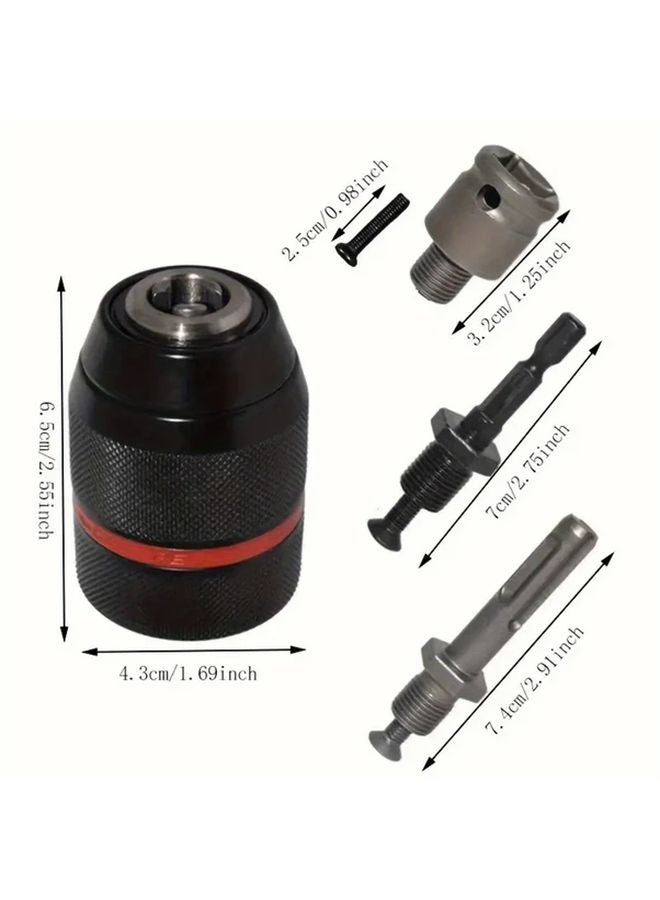 Chuck Only Metal Heavy Duty Keyless Drill Chuck 1 5 13mm Hex Shank SDS Socket Square Female Adaptor Converter - Image 4