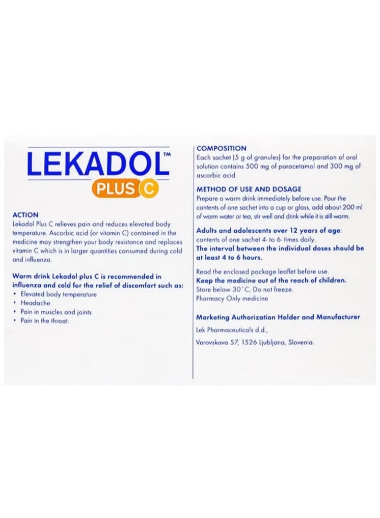 Sandoz ليكادول بلس فيتامين سي أكياس 20 - Image 2