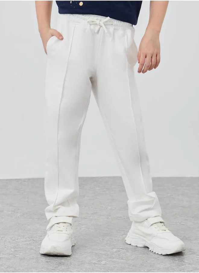 Styli Styli Regular Fit Joggers with Pintuck Detail