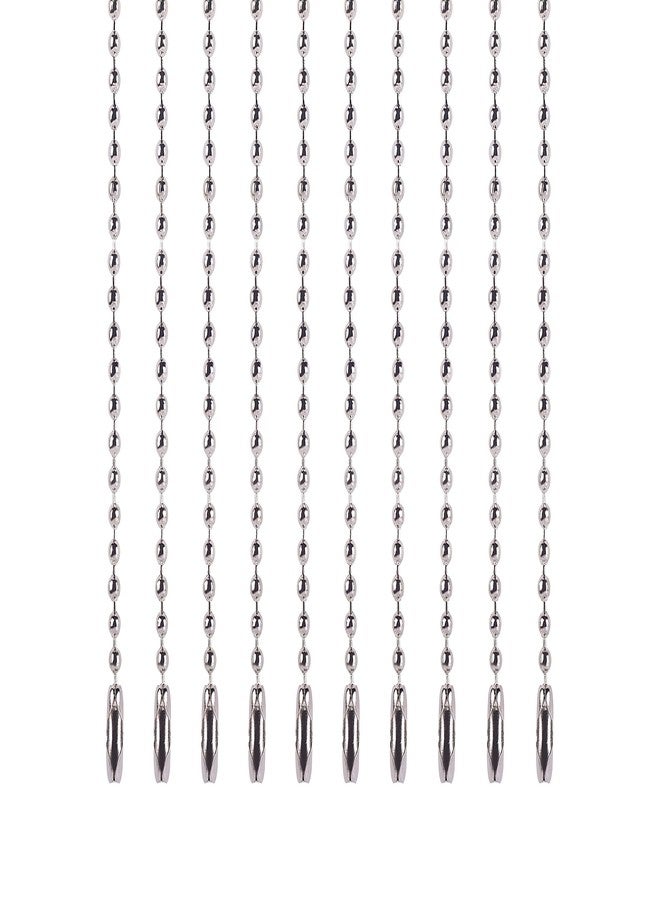 KONMAY 30pcs #3.0/2.4mm Beads Stainless Steel Ball Chain with Connectors, Adjustable Dog Tag Chain, 28'' Beaded Necklace Chain for Jewelry Making, DIY, Crafting - Image 1