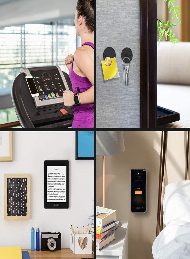 LU2000 Pack of 2 Phone Magnet Wall Mounted, Large Size Magnetic Phone Attachment Sticker Universal Cellphone Wall Mount Compatible for Apple/Huawei/LG/Samsung Smartphones - Image 2