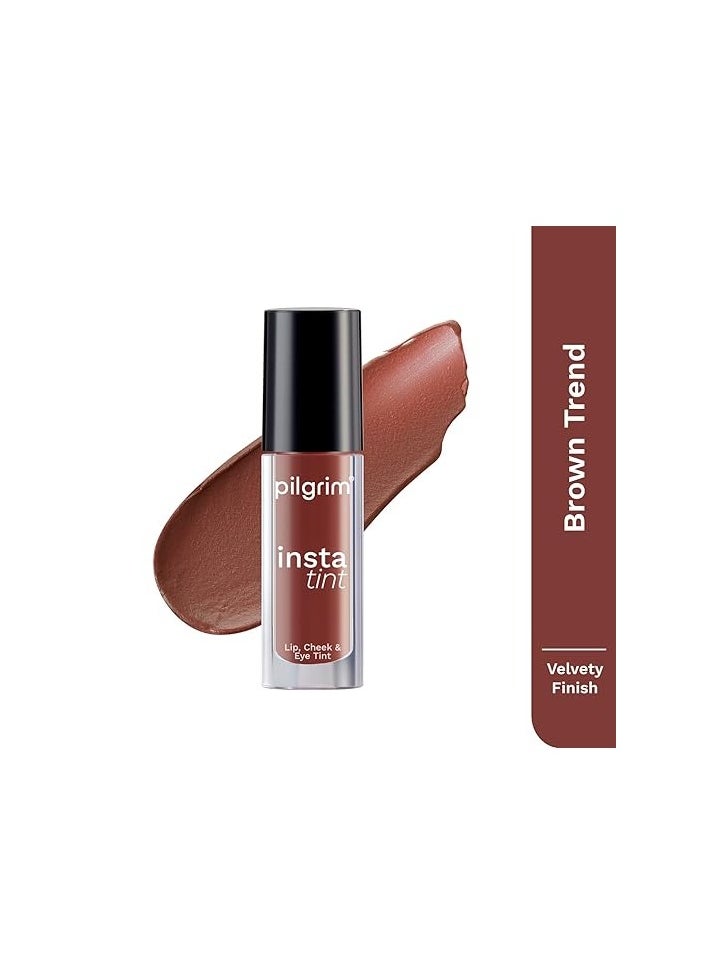 PILGRIM Pilgrim 3 in 1 Lip, Cheek And Eye Tint With Goodness Of Spanish Squalane, Almond Oil, Avocado Oil and Macadamia Nut Oil | Long Lasting Nourishment | Blends Easily 2.5gm (The Brown Trend -03)  - Image 2
