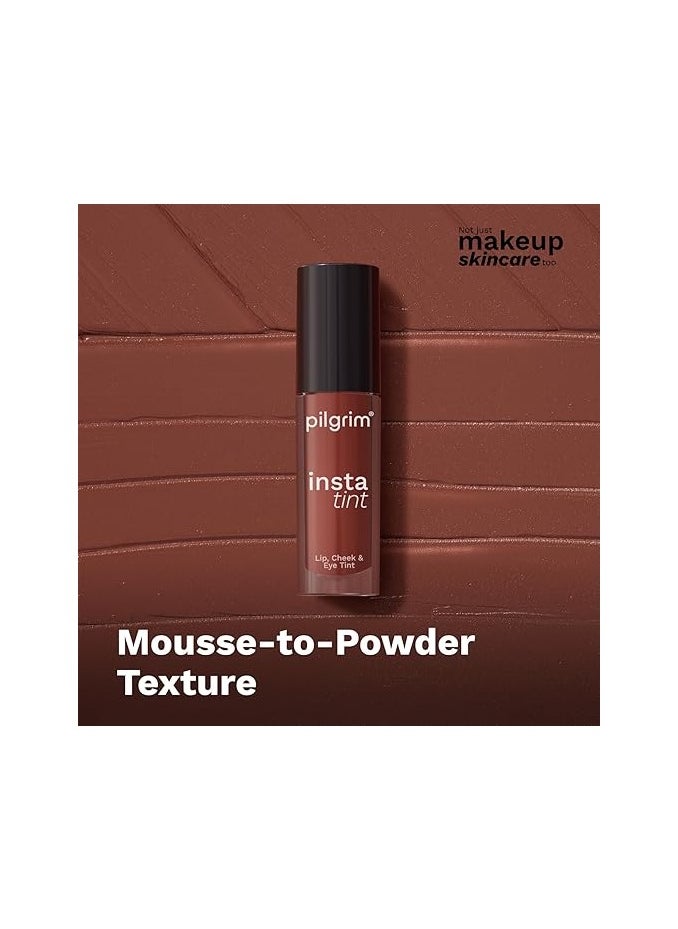PILGRIM Pilgrim 3 in 1 Lip, Cheek And Eye Tint With Goodness Of Spanish Squalane, Almond Oil, Avocado Oil and Macadamia Nut Oil | Long Lasting Nourishment | Blends Easily 2.5gm (The Brown Trend -03)  - Image 3