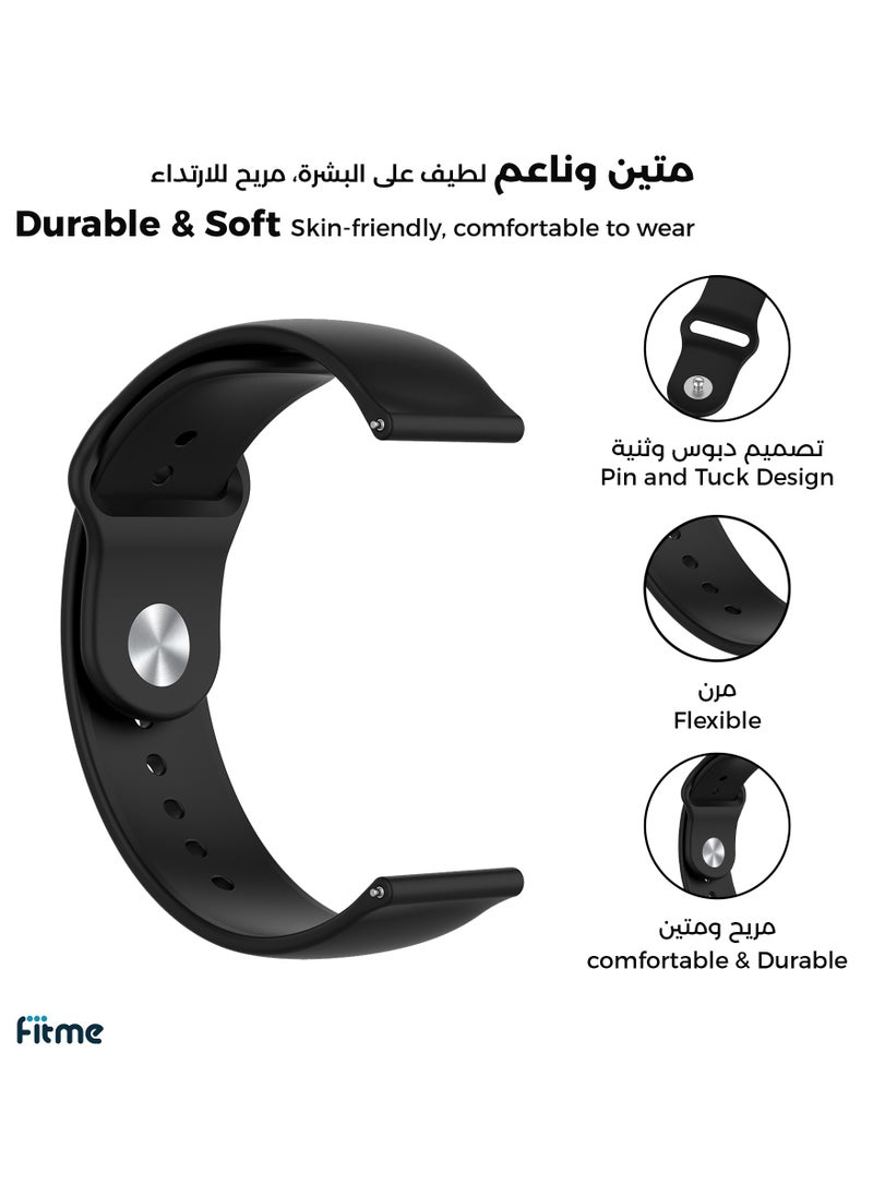 FITME Clip Silicone Band For Huawei Watch 4 / Watch 4 Pro / Watch 3 / Watch 3 Pro / watch buds - (22 mm)  - Image 2