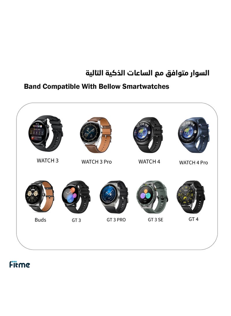 FITME Clip Silicone Band For Huawei Watch 4 / Watch 4 Pro / Watch 3 / Watch 3 Pro / watch buds - (22 mm)  - Image 4