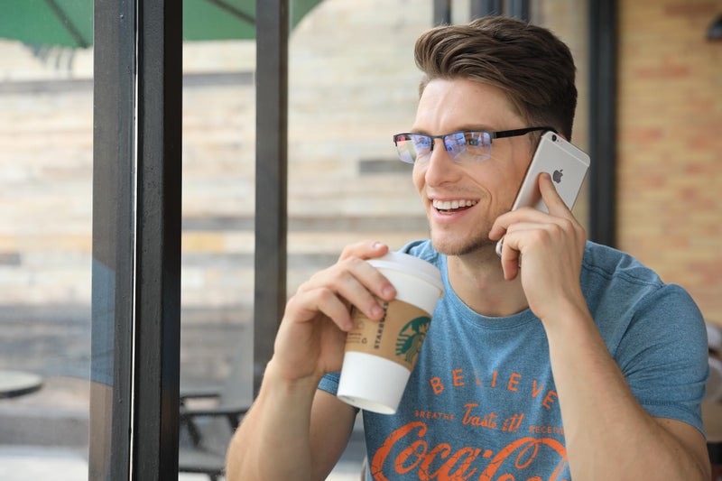 Cyxus Blue Light Blocking Computer Glasses for Men Al-Mg Metal Semi Rim Crystal Lens UV Blocking Gaming Eyeglasses Black Frame - Image 2