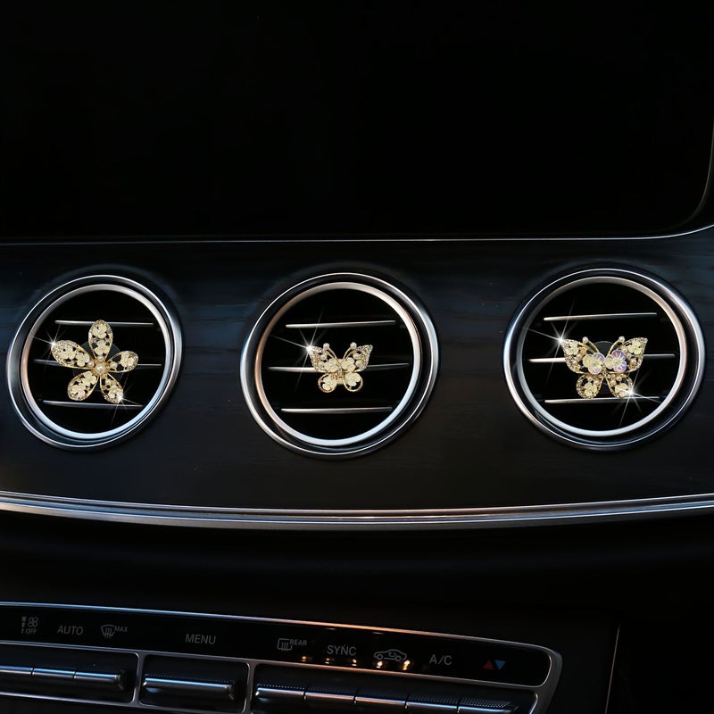 Little Pearl Butterfly Car Air Outlet Decoration Clip Diffuser No Fragrance Holiday Gift - Image 4