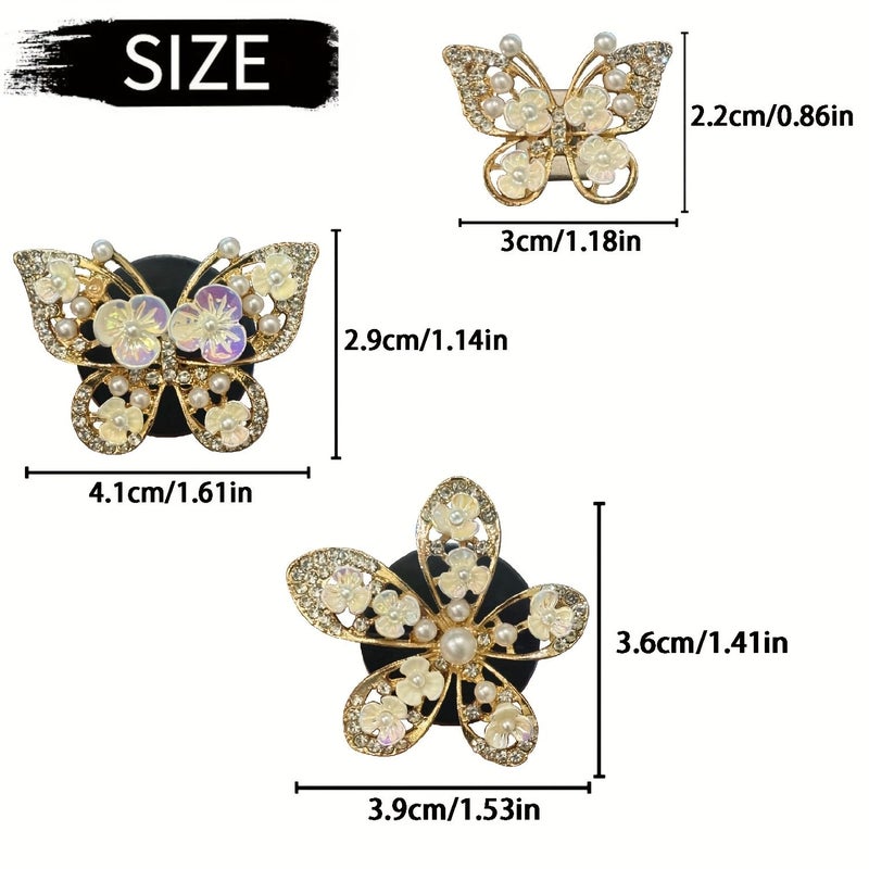 Little Pearl Butterfly Car Air Outlet Decoration Clip Diffuser No Fragrance Holiday Gift - Image 2