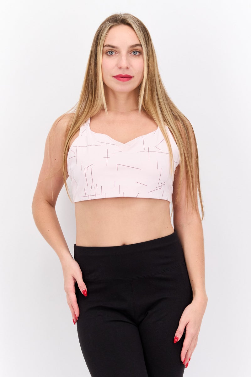 Brooks Women Sportswear Fit Non Padded Running Sports Bra, Pink  - Image 1