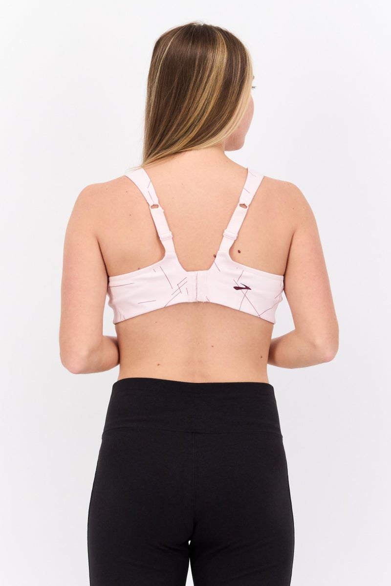 Brooks Women Sportswear Fit Non Padded Running Sports Bra, Pink  - Image 3
