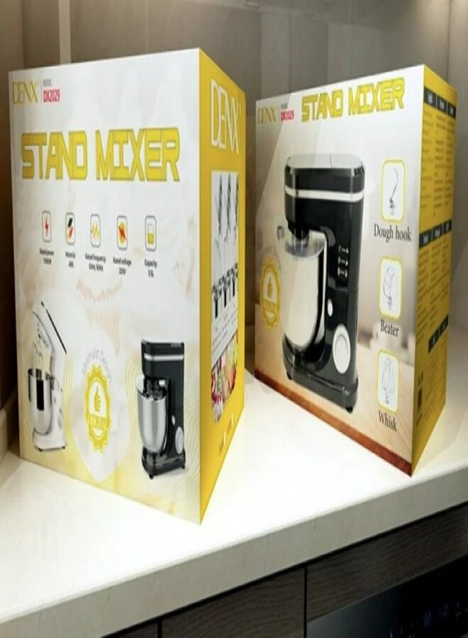 Denx Stand Mixer, 5.5L Ultra Quiet Kitchen Electric Stand Mixer, 6-Speed ​​Cake Baking Mixer with Dough Hook, Beater, Whisk. 1000 watts | 220 volt | DX2029 Multicolor - Image 4