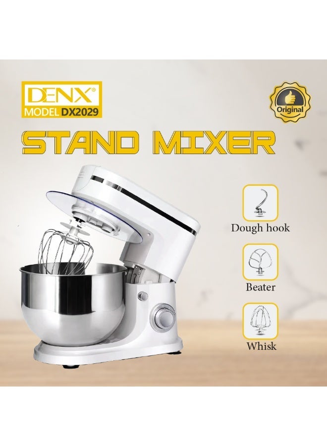 Denx Stand Mixer, 5.5L Ultra Quiet Kitchen Electric Stand Mixer, 6-Speed ​​Cake Baking Mixer with Dough Hook, Beater, Whisk. 1000 watts | 220 volt | DX2029 Multicolor - Image 2
