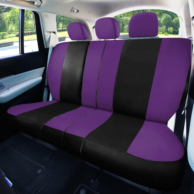 FH Group FB030PURPLE115 full seat cover (Side Airbag Compatible with Split Bench Purple) - Image 4