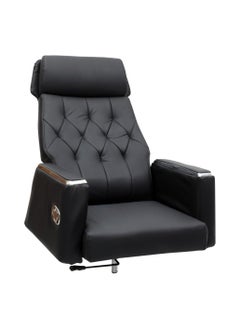 Uzman Home Boss Executive Office Chair Steel Structure PU Leather 360° Swivel Desk Gaming Chair High Back & Adjustable Height Computer Table Chair Soft Foam Gaming Study Chair  Black  - Image 4