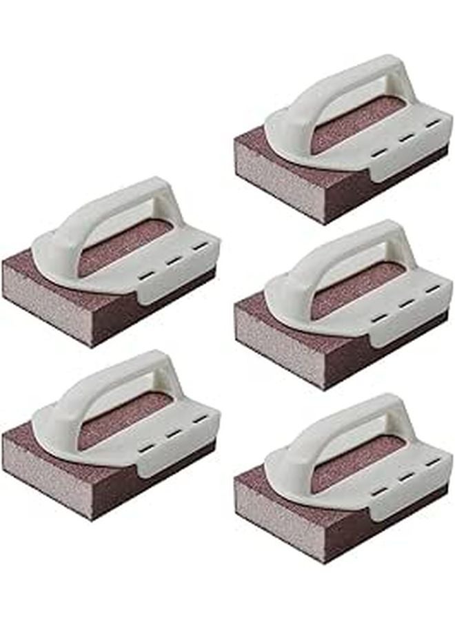 Nano Abrasive Sanding Sponge 5 Pack With Handle For Kitchen Cleaning Dishwashing Random Color - Image 1