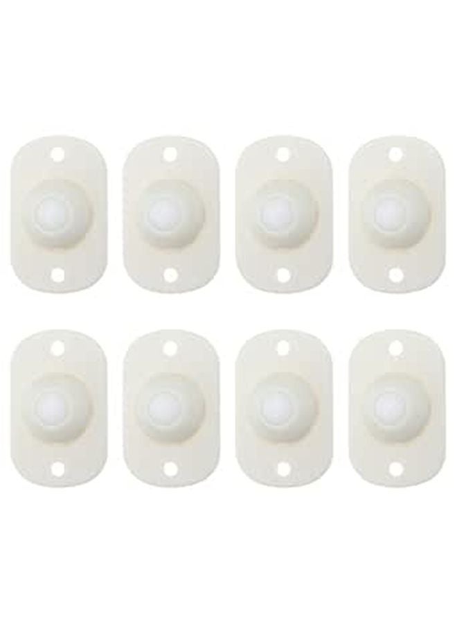 8Pcs Self Adhesive Swivel Wheels for Storage Boxes Trash Cans Furniture Under Bed Organizers - Image 1