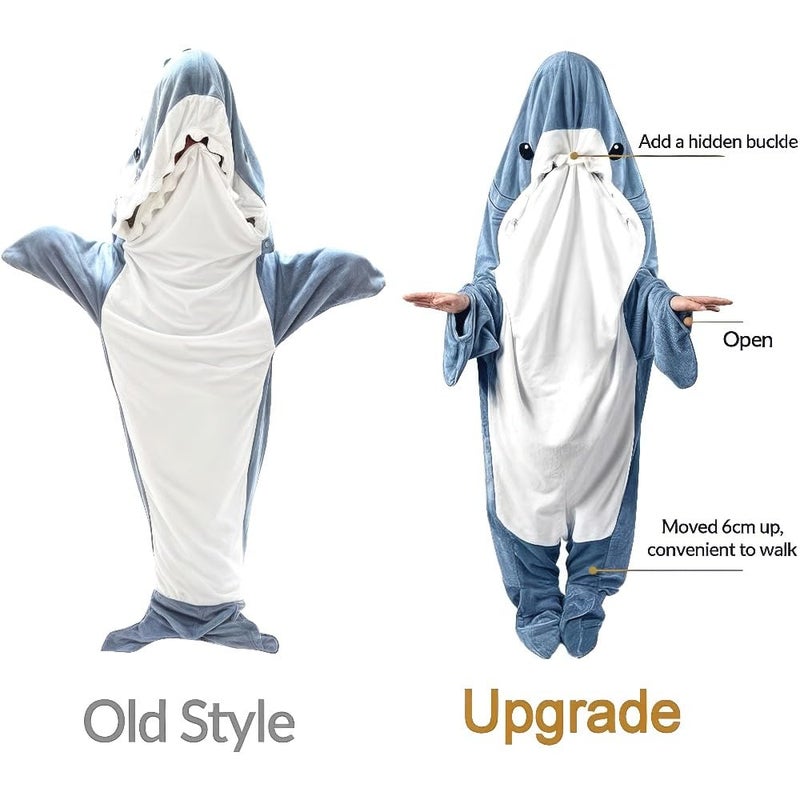 inkArts Shark Blanket Adult & Kid, Shark Onesie Kid, Shark Costume Adult, Shark Blanket Hoodie Onesie, Easter Gifts for Kids - Image 4