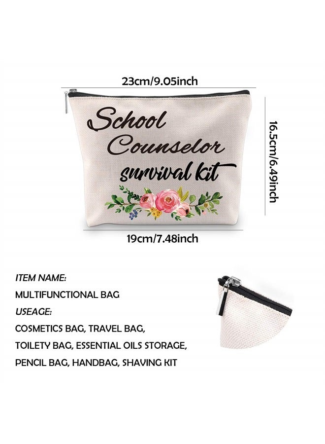 WCGXKO School Counselor Gift Counselor Survival Kit Portable Travel Accessories Toiletry Bag Makeup Bag - Image 1