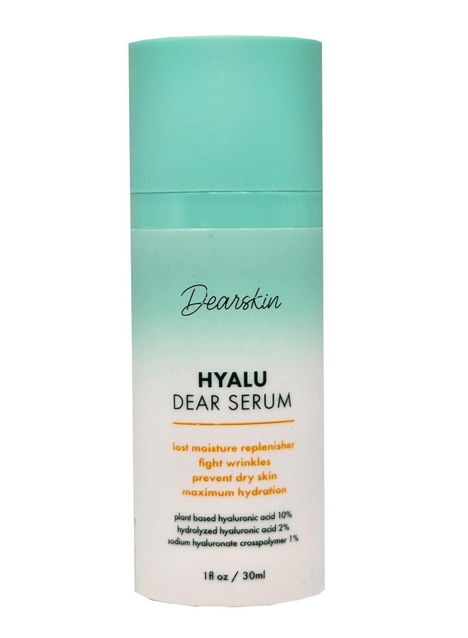 Dearskin Hyaluronic Acid Serum Vegan 100% Plant Based Hyaluronic Acid 10% Hydrolyzed Hyaluronic Acid 2% Sodium Hyaluronate Crosspolymer 1% Hyalu Dear Serum - Image 2