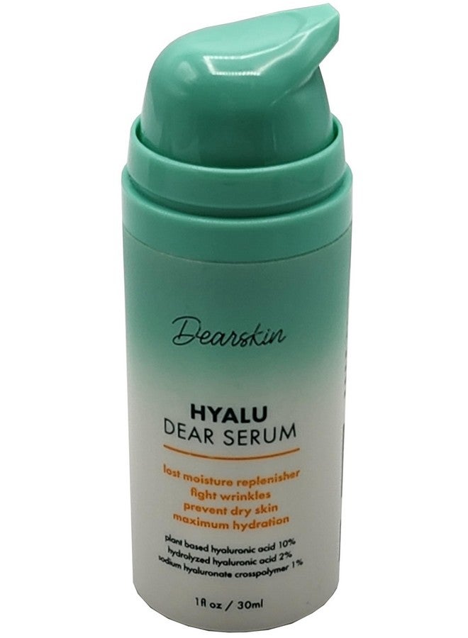 Dearskin Hyaluronic Acid Serum Vegan 100% Plant Based Hyaluronic Acid 10% Hydrolyzed Hyaluronic Acid 2% Sodium Hyaluronate Crosspolymer 1% Hyalu Dear Serum - Image 1
