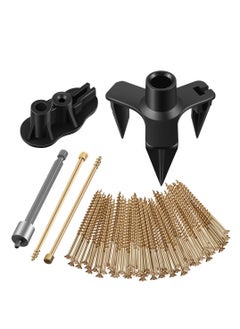 KASTWAVE Floor Repair Kit, Squeak No More Kit Eliminates Floor Squeak Fit Most Carpet Hardwood Floors, 3233 Woodworking Project Kits Use for Fix Floors, Contains 5 Auxiliary Tools and 50 Screws  - Image 1
