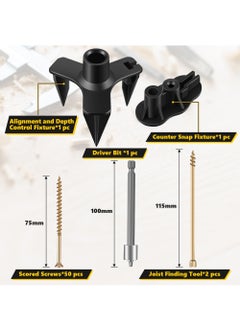 KASTWAVE Floor Repair Kit, Squeak No More Kit Eliminates Floor Squeak Fit Most Carpet Hardwood Floors, 3233 Woodworking Project Kits Use for Fix Floors, Contains 5 Auxiliary Tools and 50 Screws  - Image 2