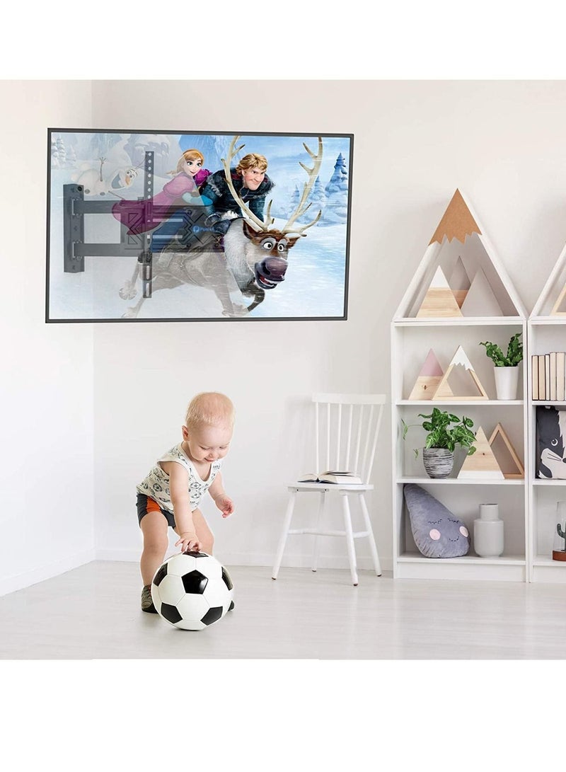 Leostar Lcd, Led Tv Wall Bracket For 26 Inch To 55 Inch Tv 180 DEGREE Rotation And 15 DEGREE + Tilt View, Swivel Articulating, Full Motion Tv Wall Mount, Black - Image 3