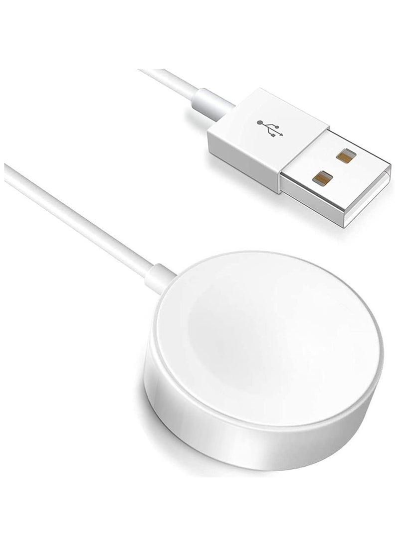 Generic - Charger Compatible with Apple Watch Charger Magnetic Fast Charging Cable [Portable] Magnetic Compatible with iWatch Series Ultra/10/9/8/7/6/SE/5/4/3/2-[1.3FT] White - Image 1