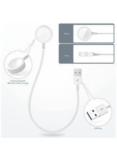 Generic Charger Compatible with Apple Watch Charger Magnetic Fast Charging Cable [Portable] Magnetic Compatible with iWatch Series Ultra/10/9/8/7/6/SE/5/4/3/2-[1.3FT] White  - Image 2
