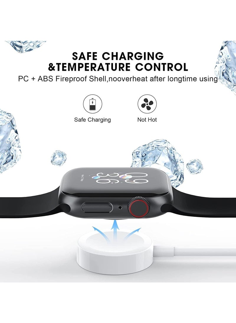 Generic - Charger Compatible with Apple Watch Charger Magnetic Fast Charging Cable [Portable] Magnetic Compatible with iWatch Series Ultra/10/9/8/7/6/SE/5/4/3/2-[1.3FT] White - Image 1