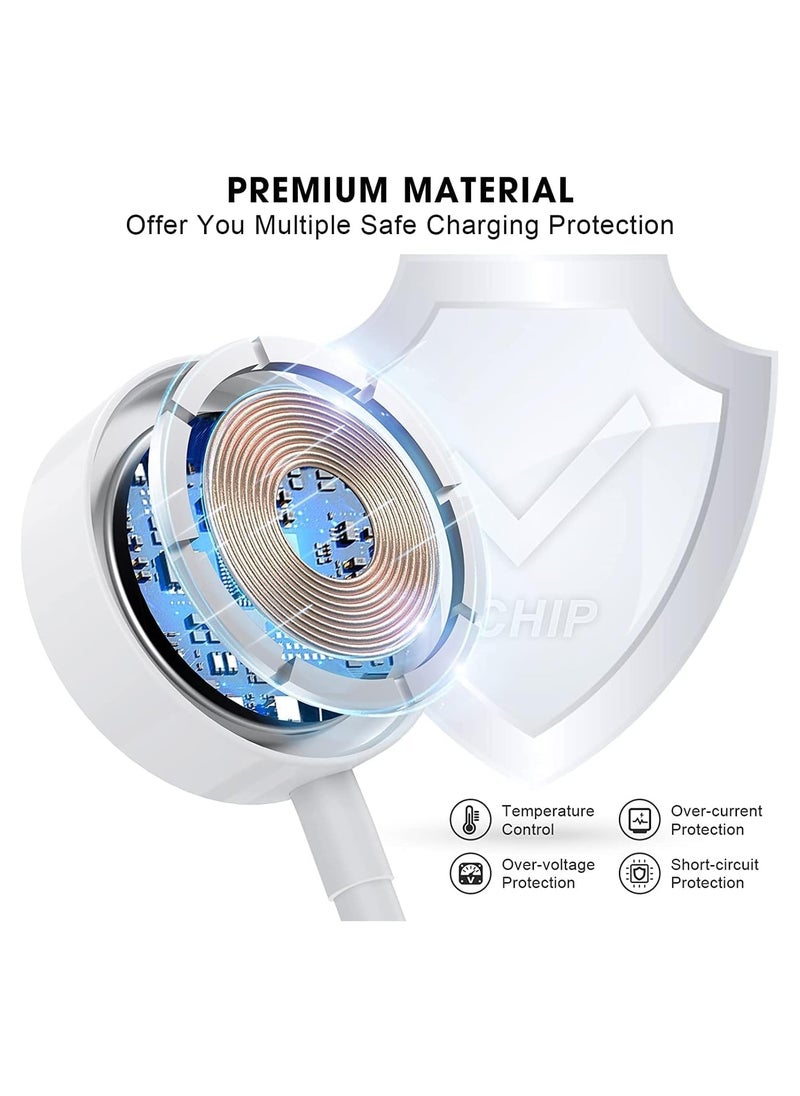 Generic - Charger Compatible with Apple Watch Charger Magnetic Fast Charging Cable [Portable] Magnetic Compatible with iWatch Series Ultra/10/9/8/7/6/SE/5/4/3/2-[1.3FT] White - Image 1