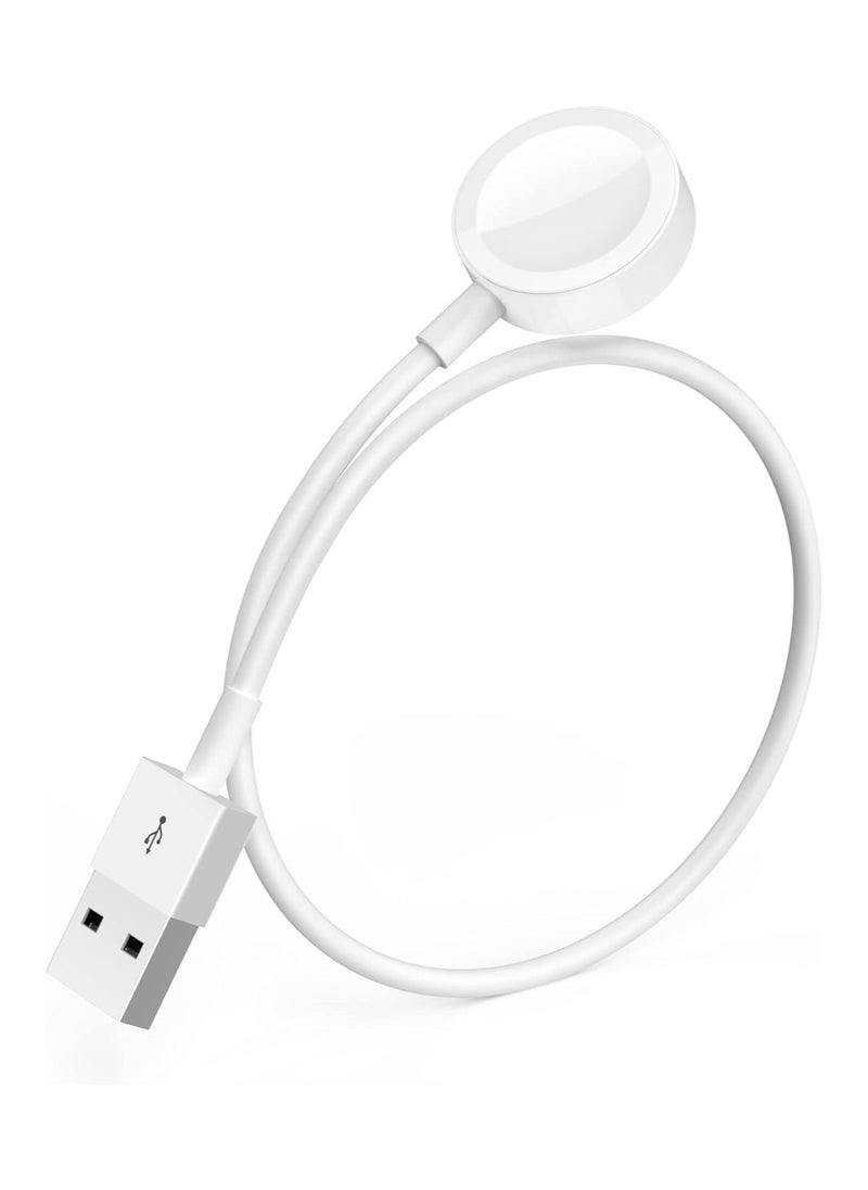 Generic - Charger Compatible with Apple Watch Charger Magnetic Fast Charging Cable [Portable] Magnetic Compatible with iWatch Series Ultra/10/9/8/7/6/SE/5/4/3/2-[1.3FT] White - Image 1