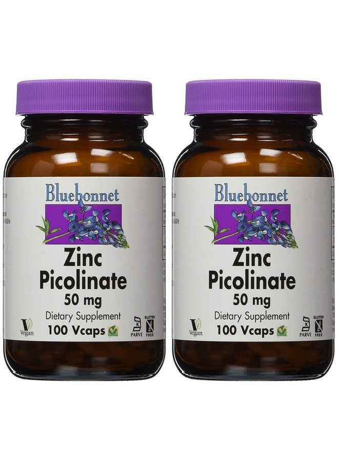 Bluebonnet Zinc Picolinate 50mg 100 Vcaps 2-Pack
