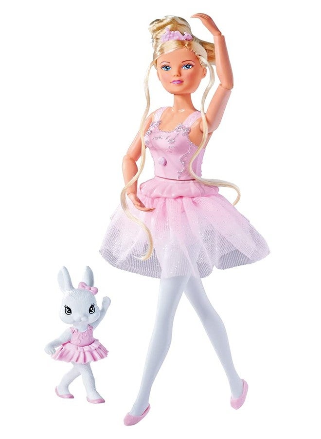 Simba 105733603 Steffi Love Dancing Ballerinas, Steffi Doll as Ballerina with Animal Friend and Rotating Skirt, 29 cm Toy Doll, from 3 Years - Image 1