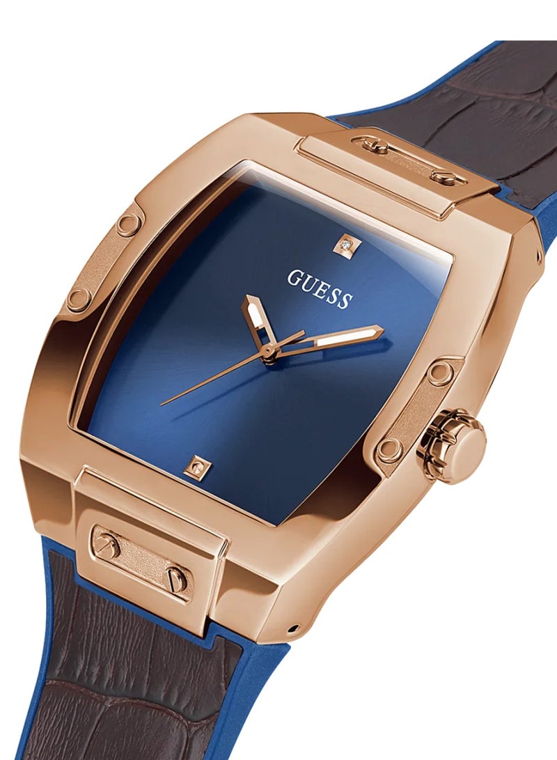 GUESS Men's Analog Tonneau Shape Silicone Wrist Watch GW0386G2 - 43 Mm - Image 4