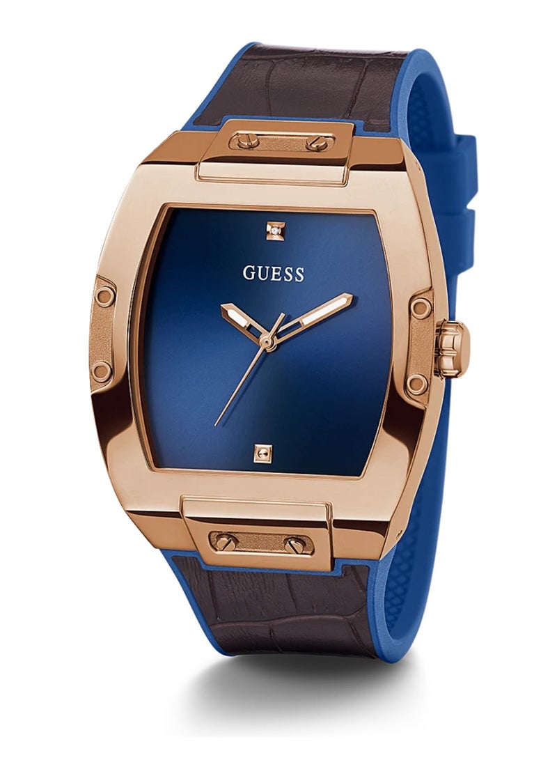 GUESS Men's Analog Tonneau Shape Silicone Wrist Watch GW0386G2 - 43 Mm - Image 5